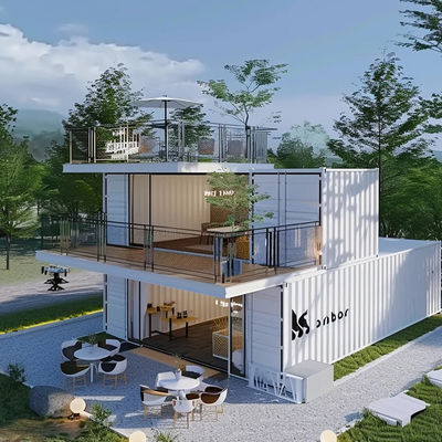 Buy Modern Corten Steel Wall Art Villa Container House With Up To 4.2m Rendering Height online manufacture