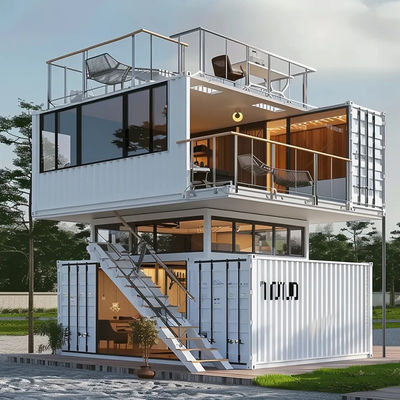 Buy Living Room Light Steel Modern Prefab Shipping Container Homes Customized Color online manufacture