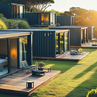 Buy Color Sheets Finishing Light Steel Flat Pack Container Homes With 50mm/75mm Sandwich Panel Wall online manufacture