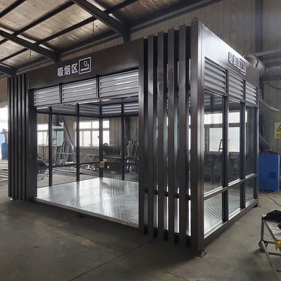 Multi functional Shipping Container Booth Aluminum Alloy and LED Lights Easy to Assemble