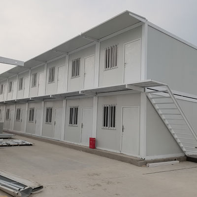 security Steel Door 2nd Hand Two Story Shipping Container House With Double Layer Structure