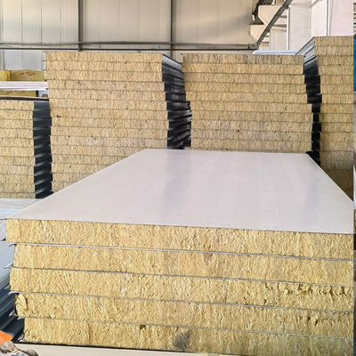 لوحة زجاجية عالية المقاومة والصوف الصخري السندويش مع تصنيف النار من الفئة A1 وقوة الشد ≥7.5kPa