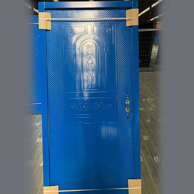 Deadbolt Heavy Steel Security Doors With Low Threshold Accessibility And Stained Finish