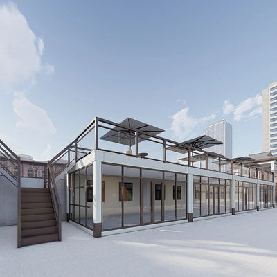 Aluminum Windows And Steel Doors Prefab Container Homes House For High Wind Load Of 50m/S